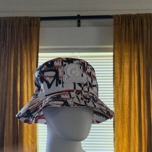 Cookies Graffiti Bucket Hat in White with Black & Brown Accents